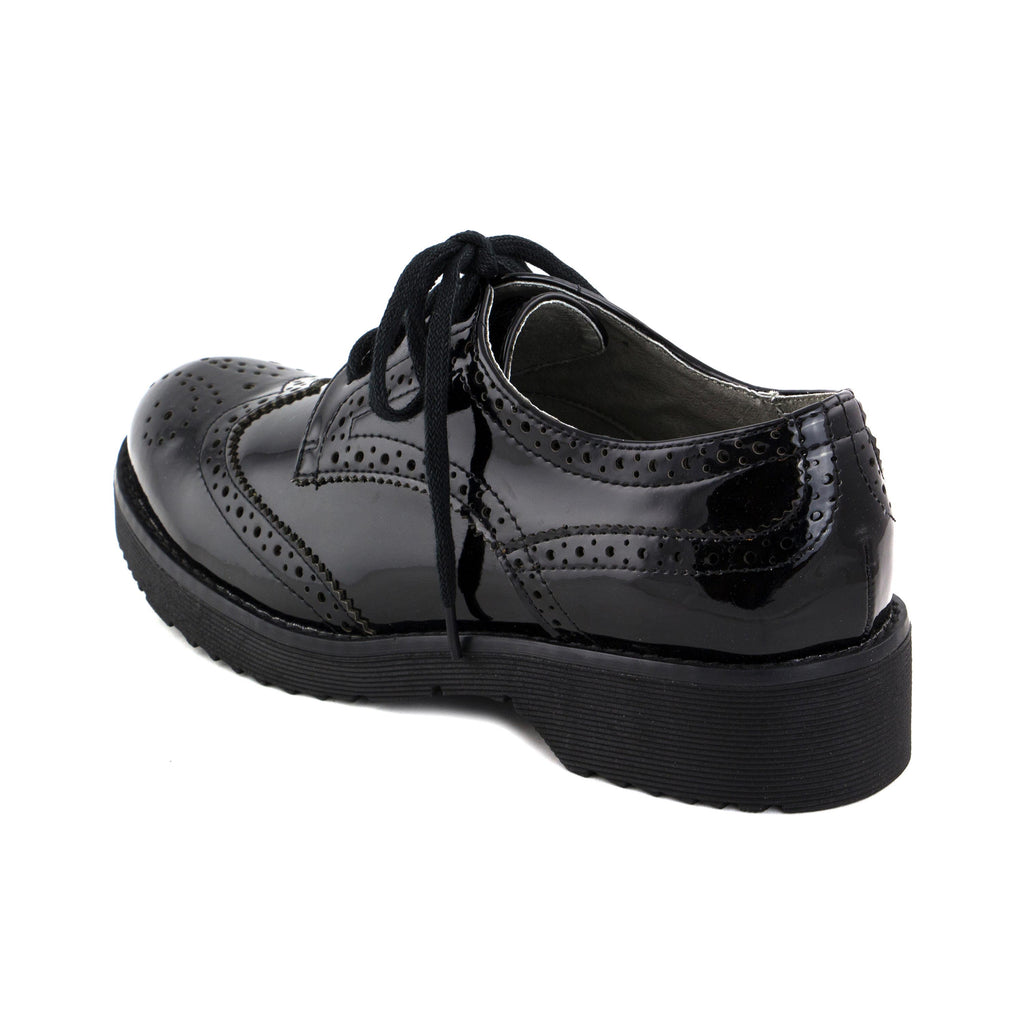 Blucher picado charol negro con cordón FG920 Café Noir - FG920-24-4.jpg