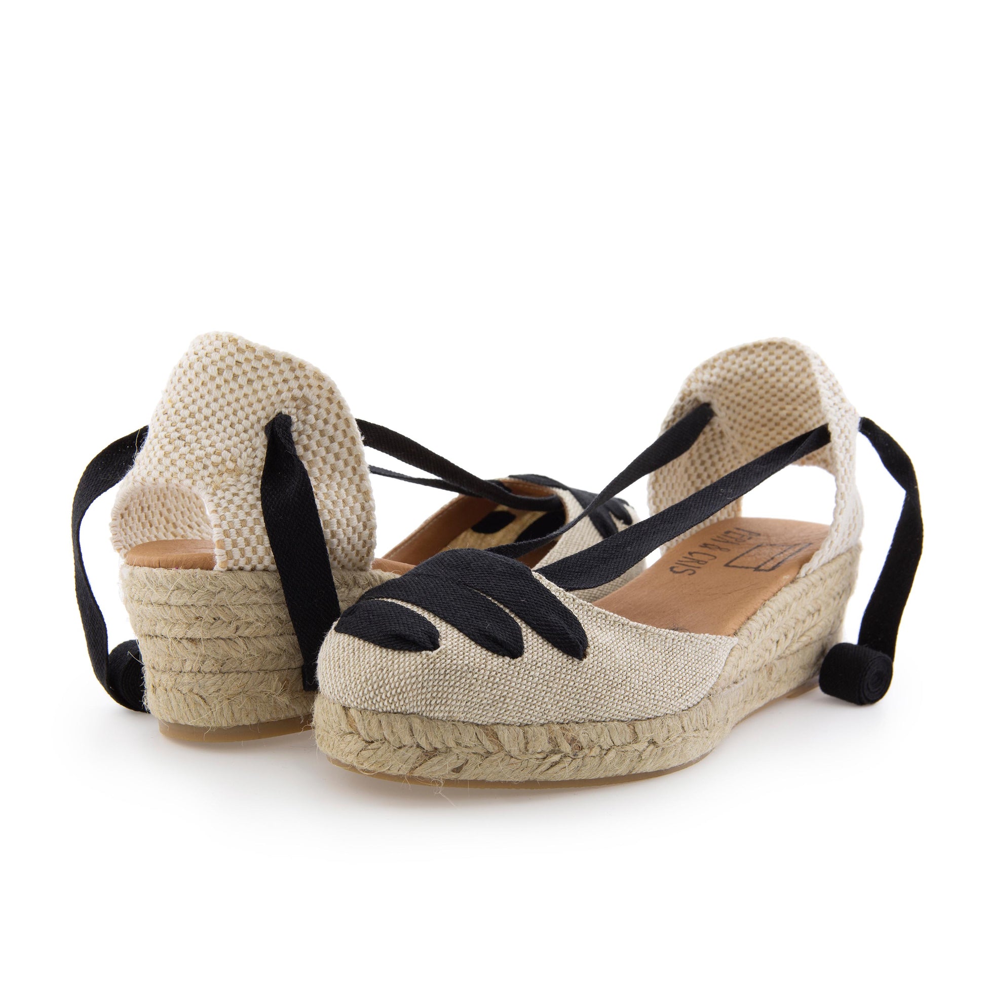 Cuña cerrada beige/negro de cintas BAJA41LINO Pepa&Cris - BAJA41LINO-513-2.jpg