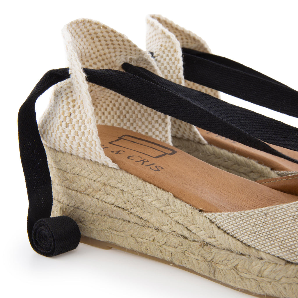 Cuña cerrada beige/negro de cintas BAJA41LINO Pepa&Cris - BAJA41LINO-513-5.jpg