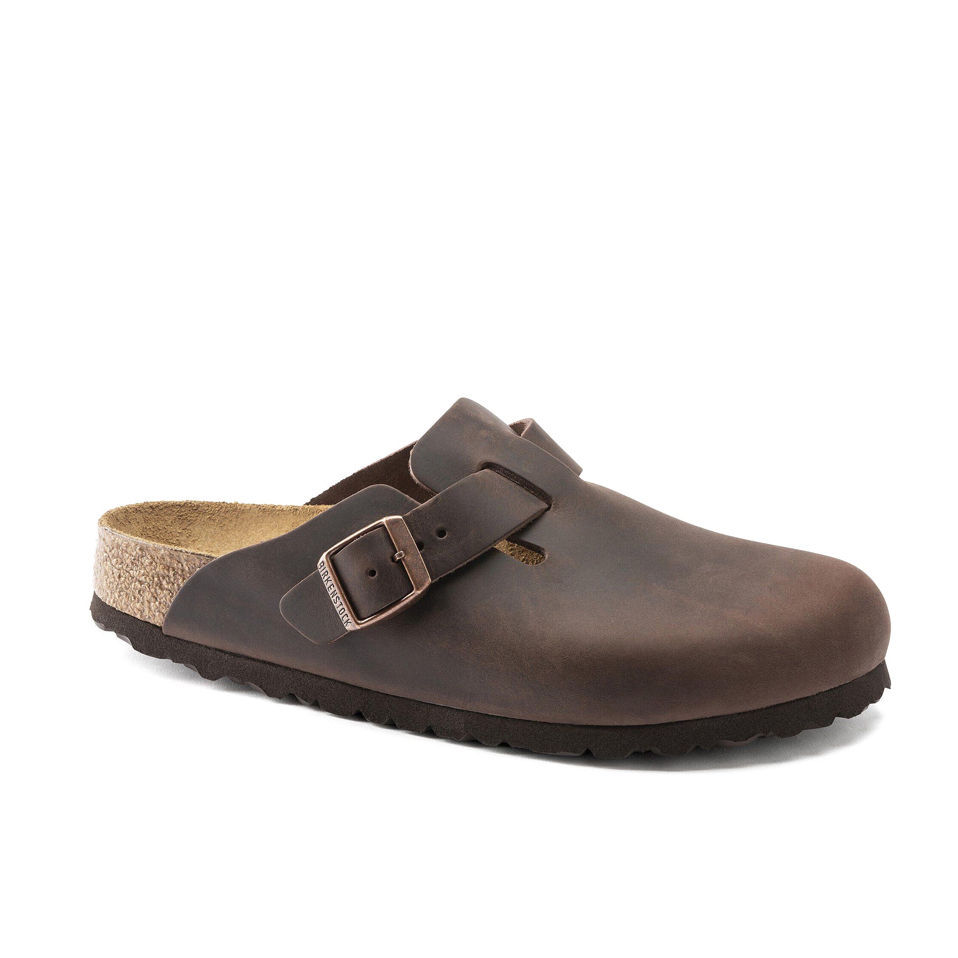 Zueco piel marrón BOSTON Birkenstock