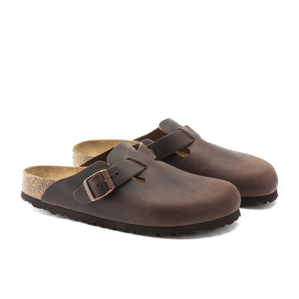 Zueco piel marrón BOSTON Birkenstock