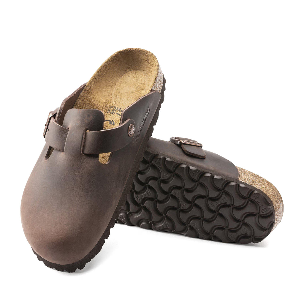 Zueco piel marrón BOSTON Birkenstock