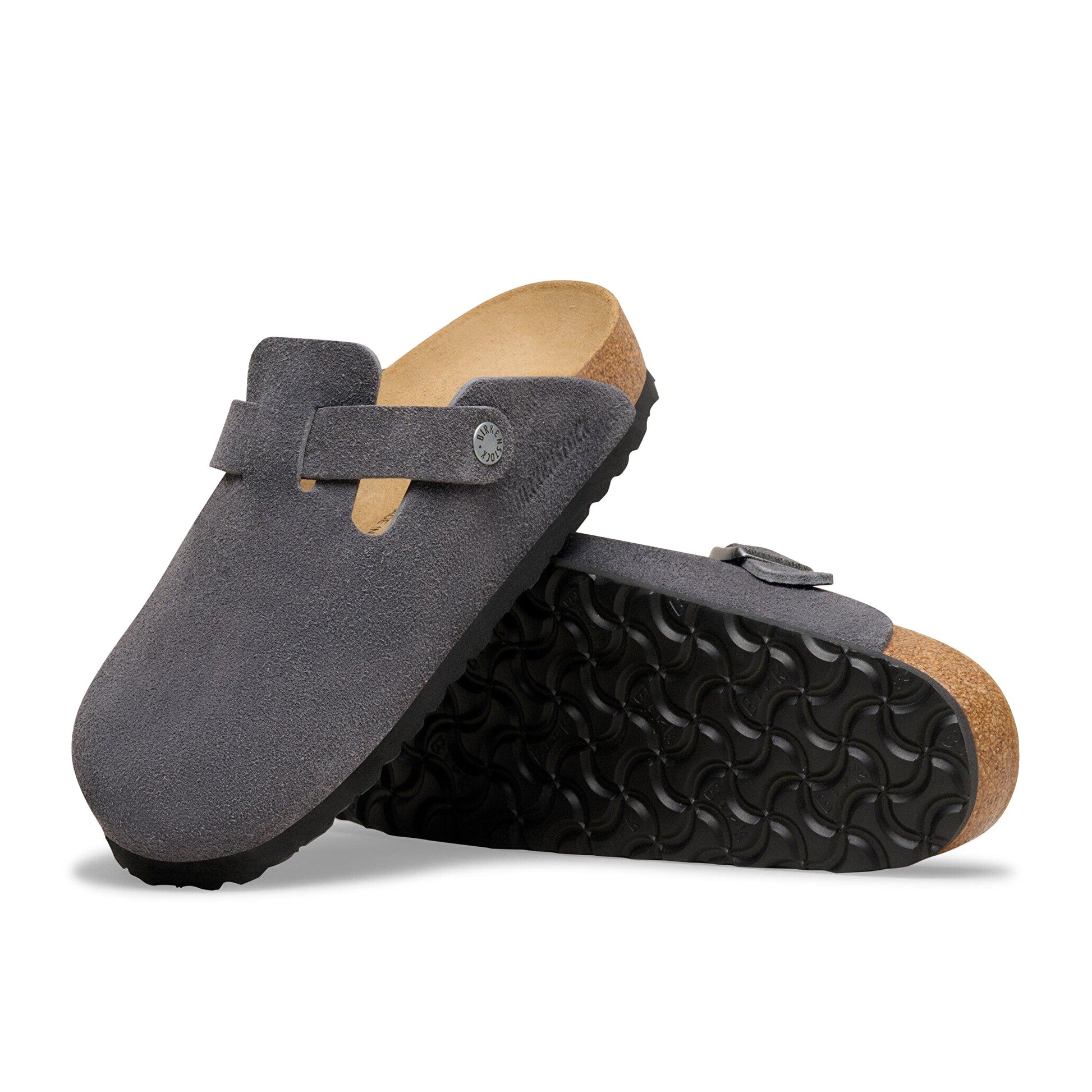 Zueco serraje gris BOSTON Birkenstock