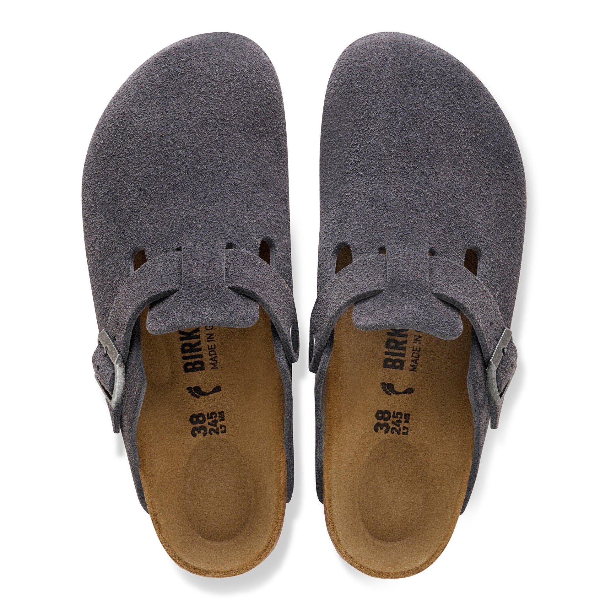 Zueco serraje gris BOSTON Birkenstock
