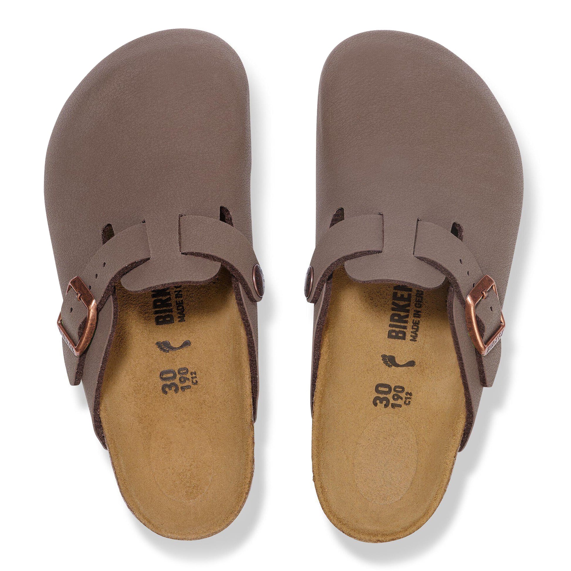 Zueco birko-flor nobuk marrón BOSTON Birkenstock
