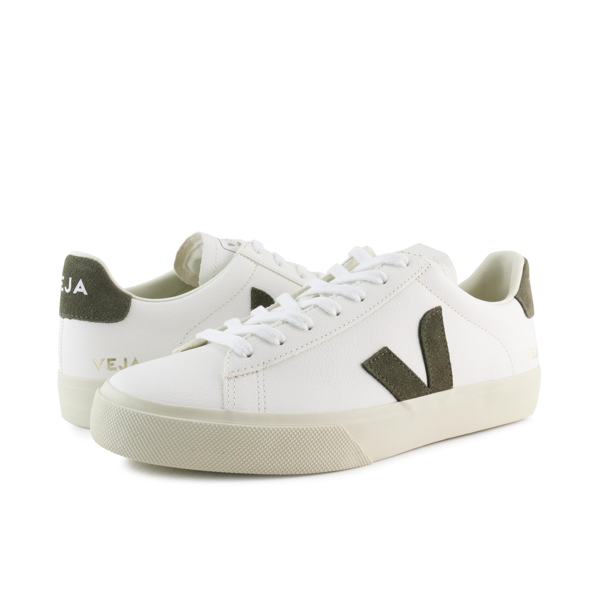 Deportiva blanco/kaki con cordón CAMPO de Veja - CAMPO-435-2.jpg