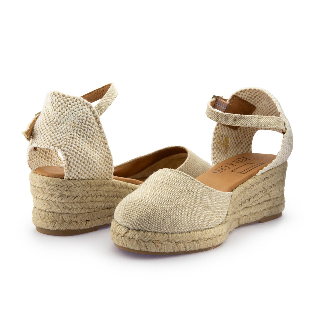 Cuña cerrada lino beige de hebilla CARLA Pepa&Cris - CARLA-104-2.jpg