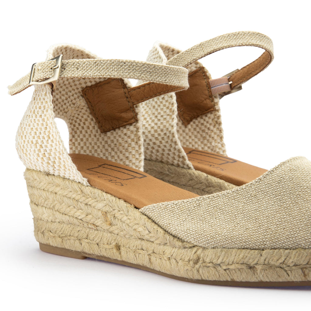 Cuña cerrada lino beige de hebilla CARLA Pepa&Cris - CARLA-104-5.jpg