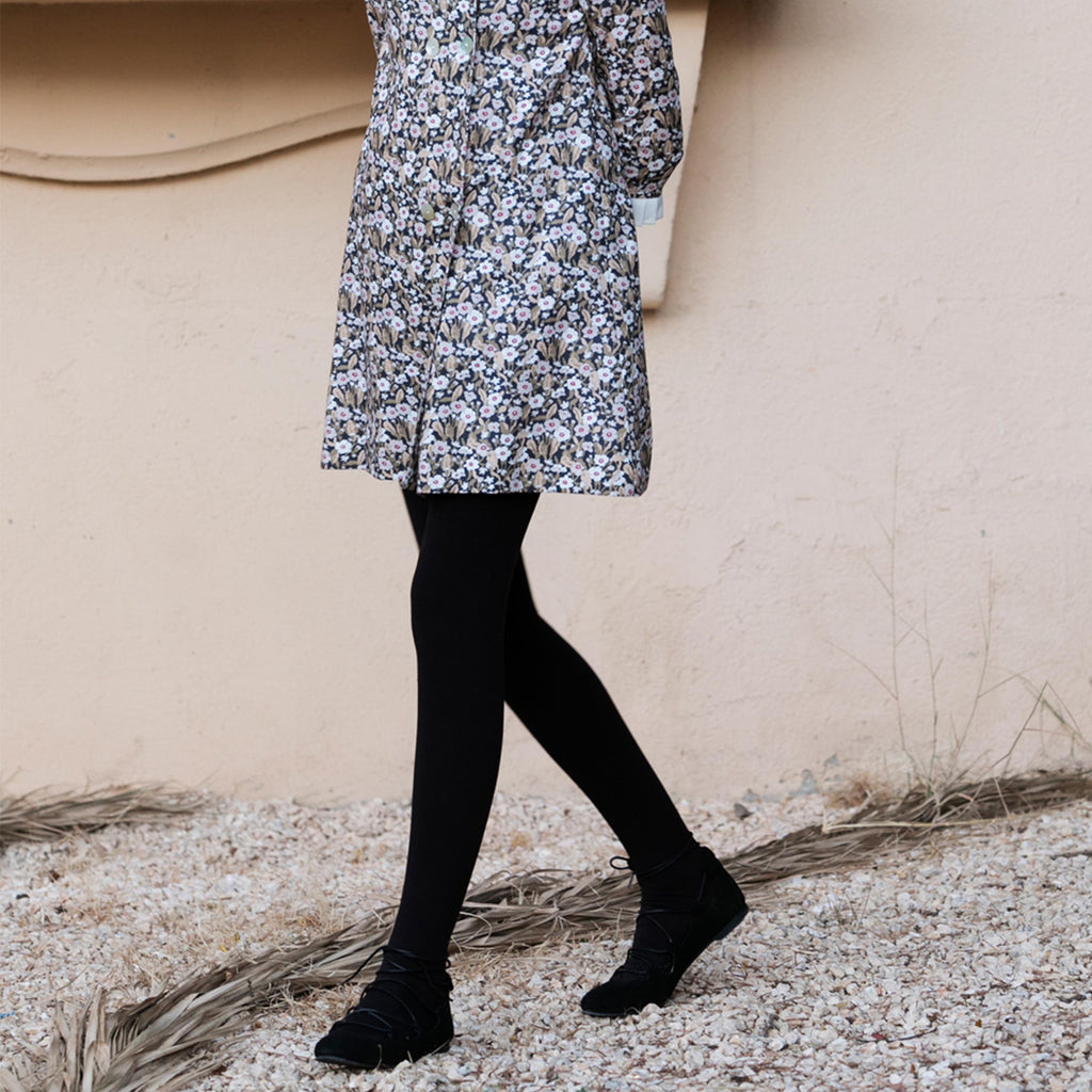 Bailarina serraje negro con cordón CORD de Jeromín - Bailarina ante negro con cordon Jeromin