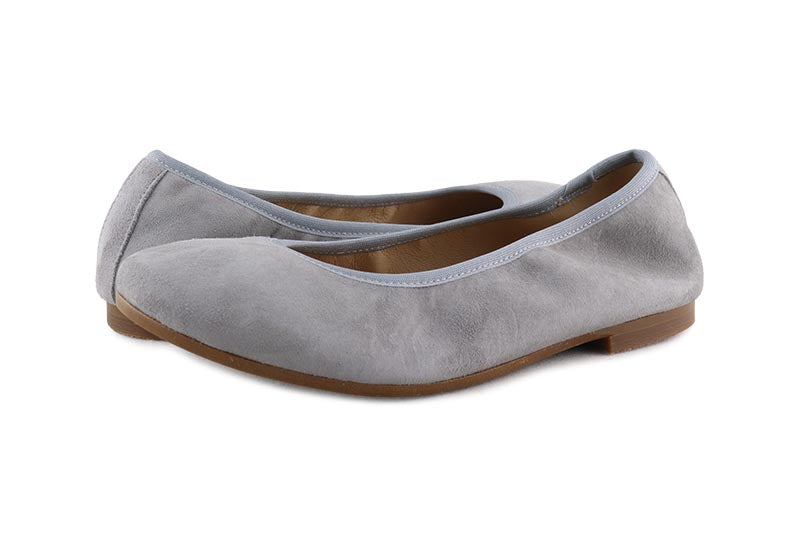 Bailarina ante gris lisa CRISTINA de Jeromín - Bailarina ante gris sin lazo Jeromin