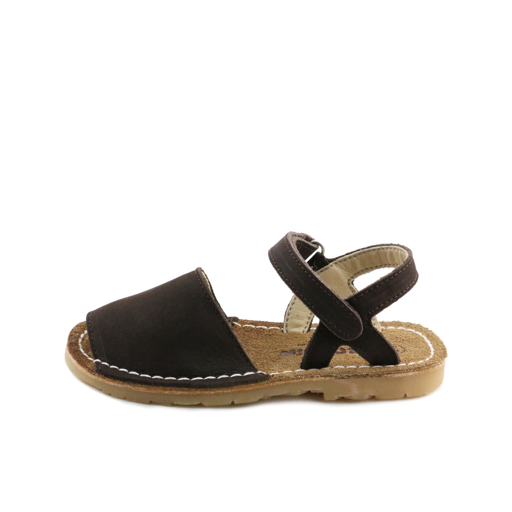 Menorquina plana nobuk marrón con velcro CRUZ Jeromín - CRUZ-36-1.jpg