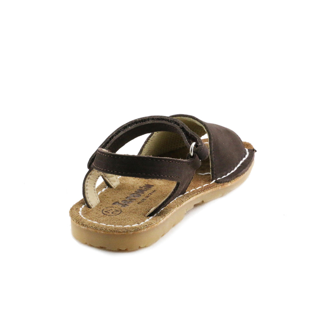 Menorquina plana nobuk marrón con velcro CRUZ Jeromín - CRUZ-36-3.jpg