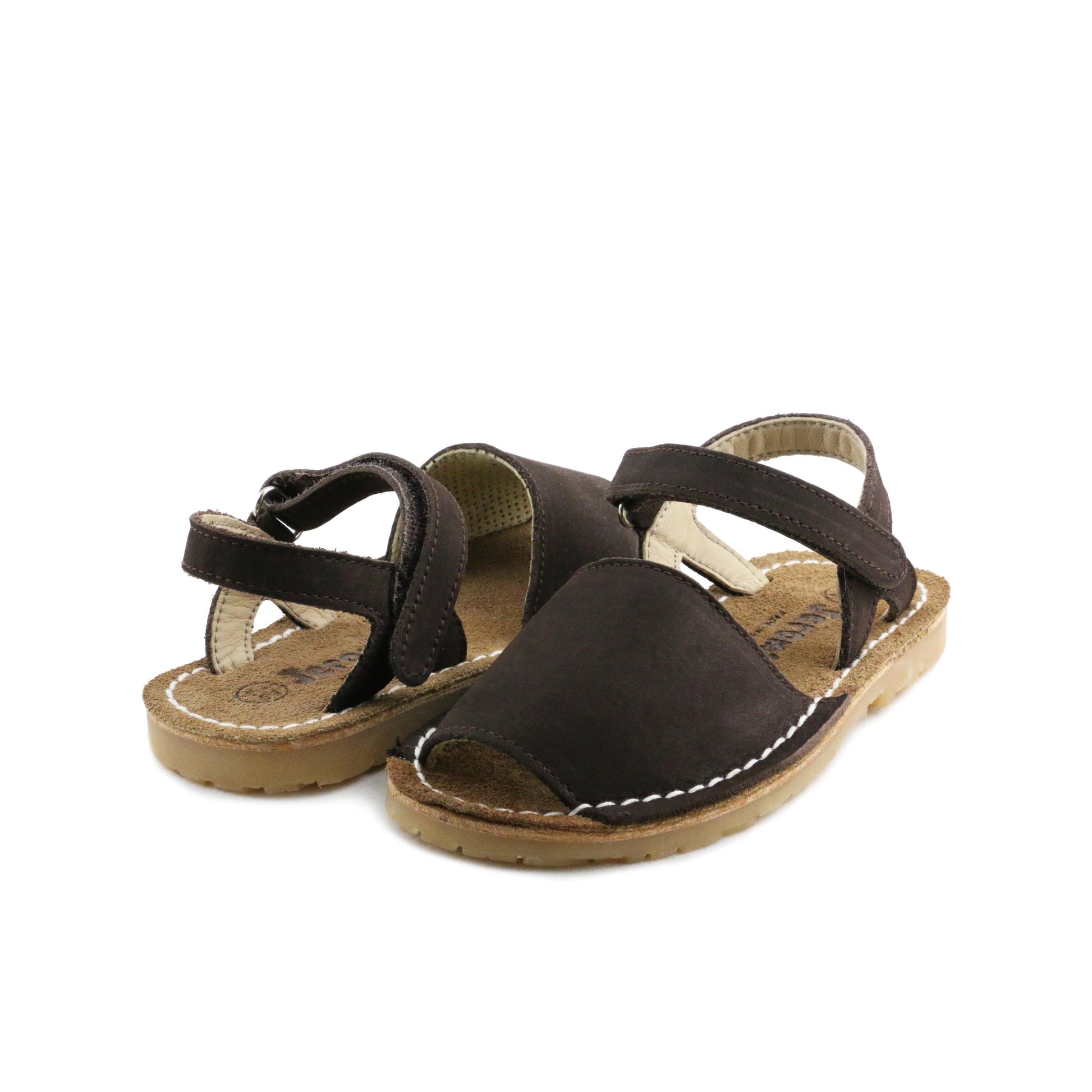 Menorquina plana nobuk marrón con velcro CRUZ Jeromín - CRUZ-36-2.jpg