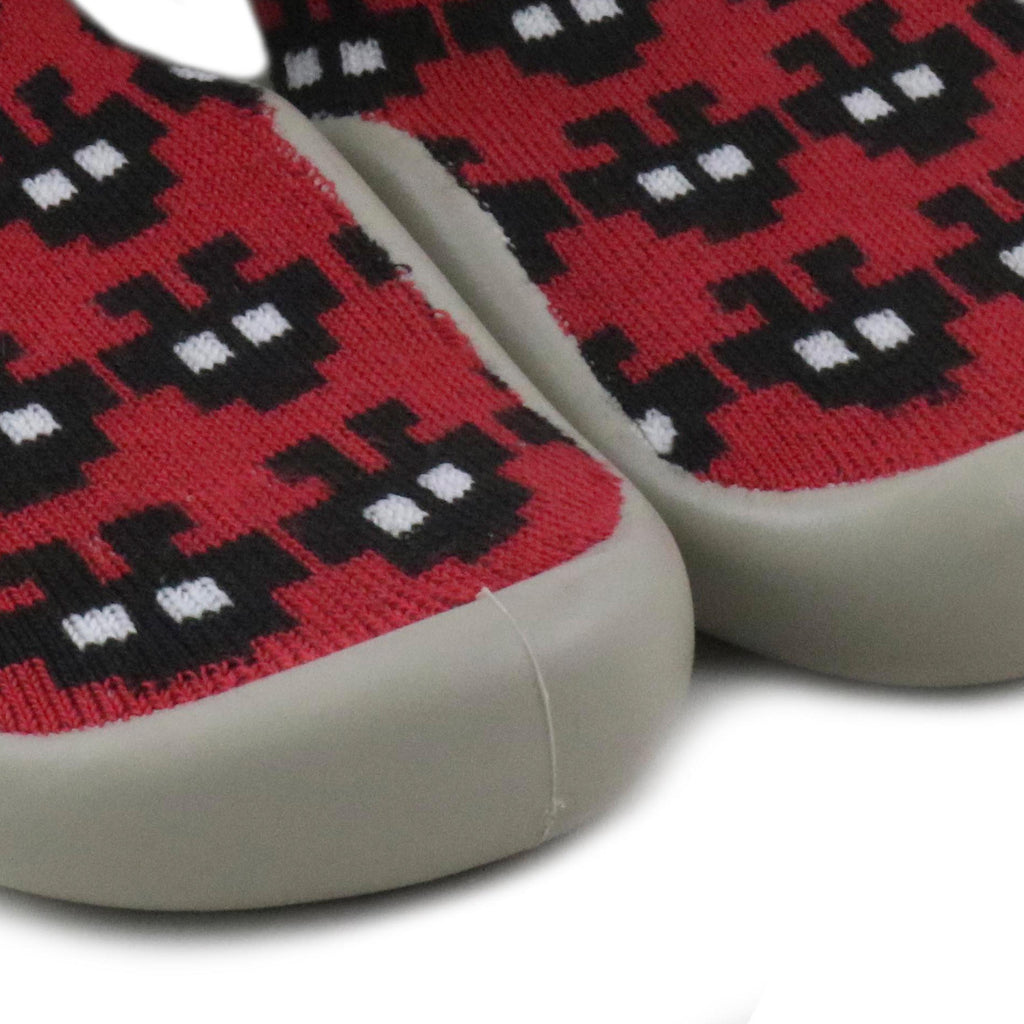 Zapatilla para casa cerrada negro/rojo E832F Collégien - E832F-229-6.jpg