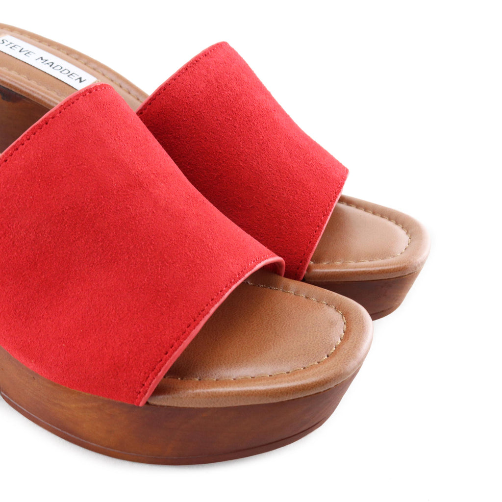 Zueco serraje rojo FRAN Steve Maden