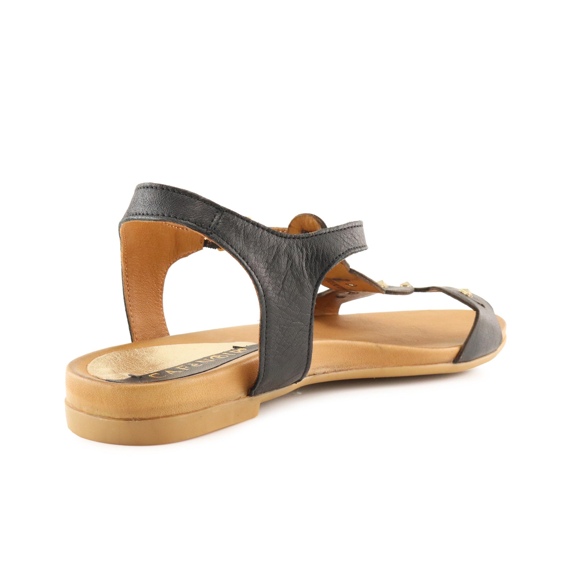 Sandalia plana negro con hebilla GA103 de Café Noir - GA103-20-3.jpg