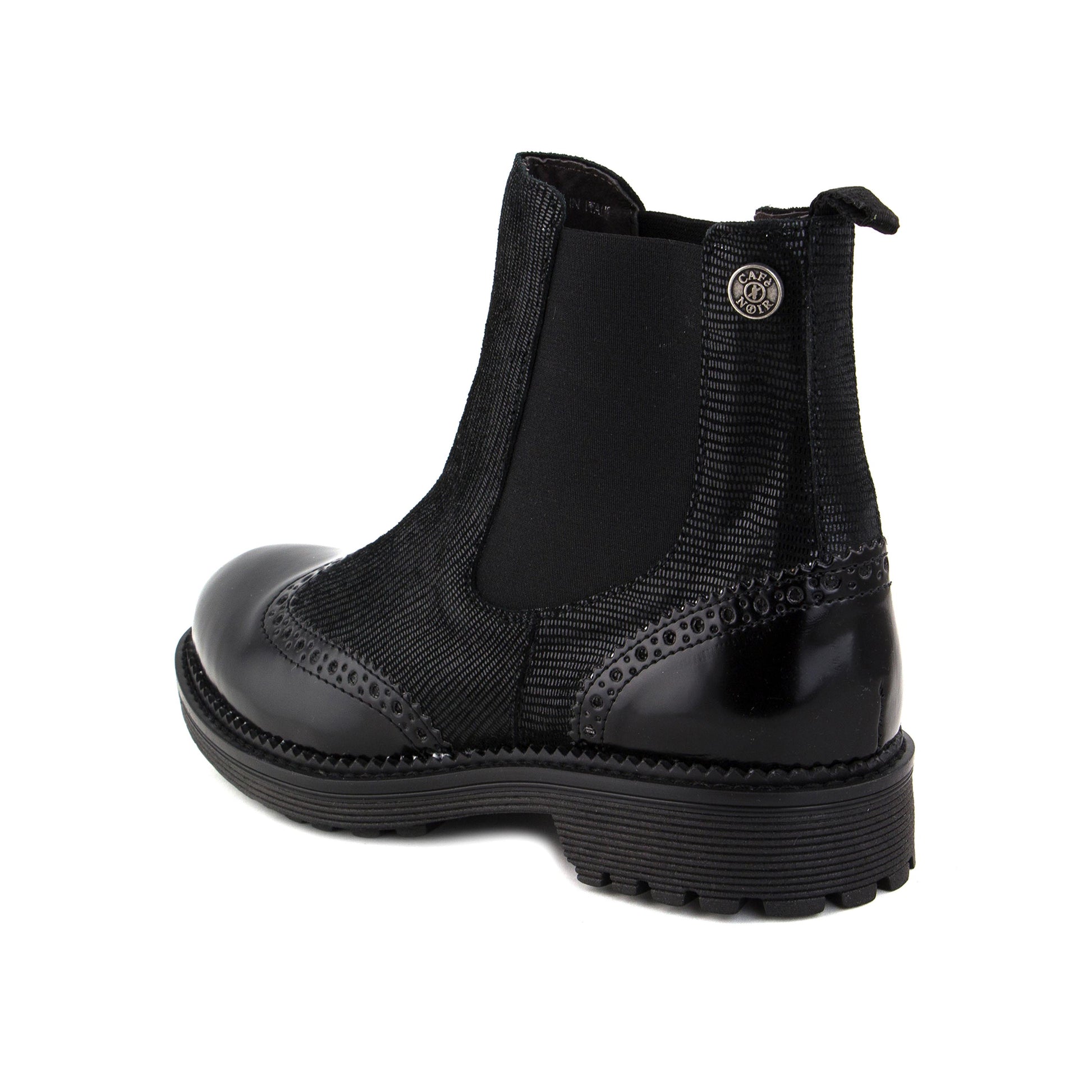 Botín negro con elástico GA640 de Café Noir - GA640-20-4.jpg