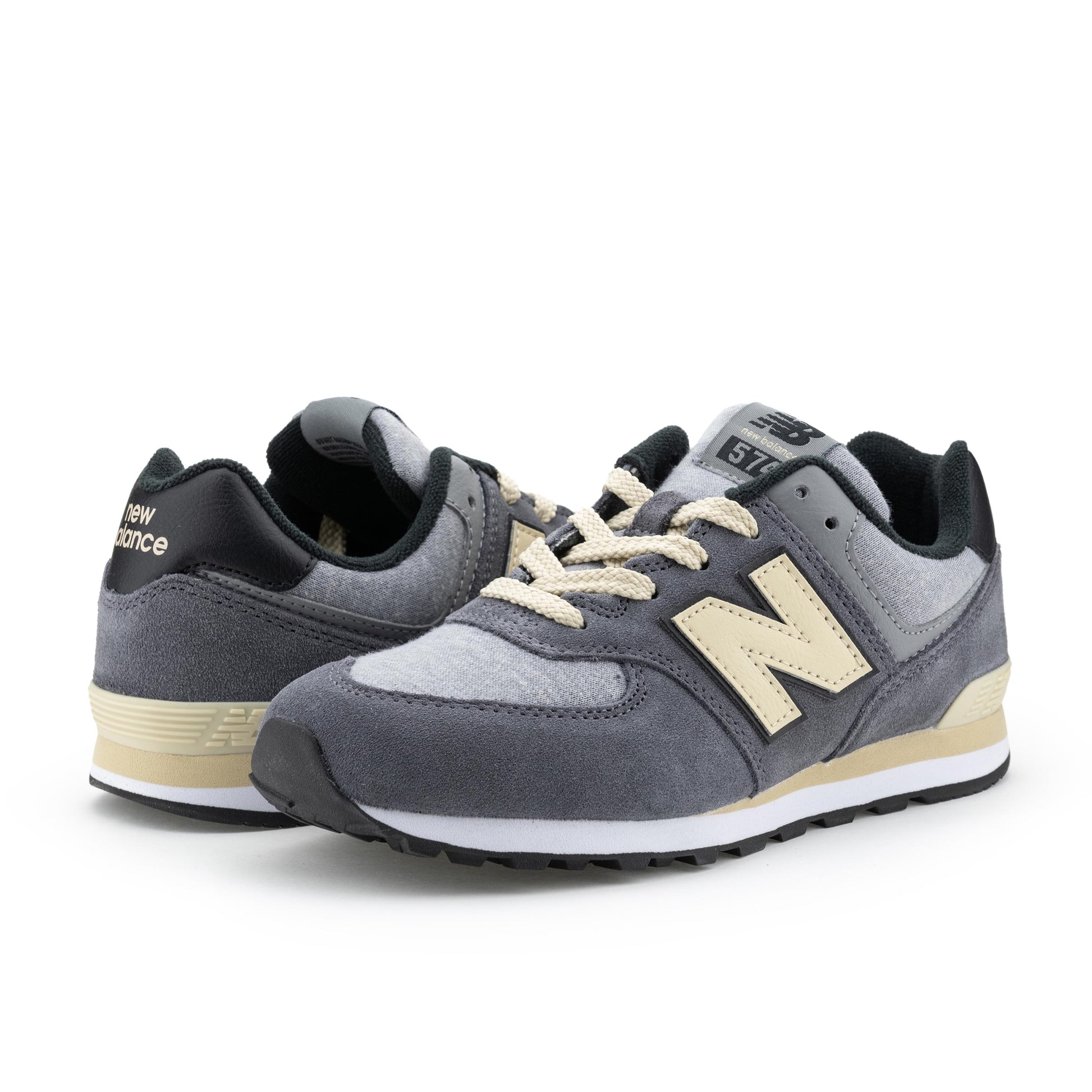 Deportiva gris/beige con cordón GC574LGG de New Balance - GC574LGG-261-2.jpg