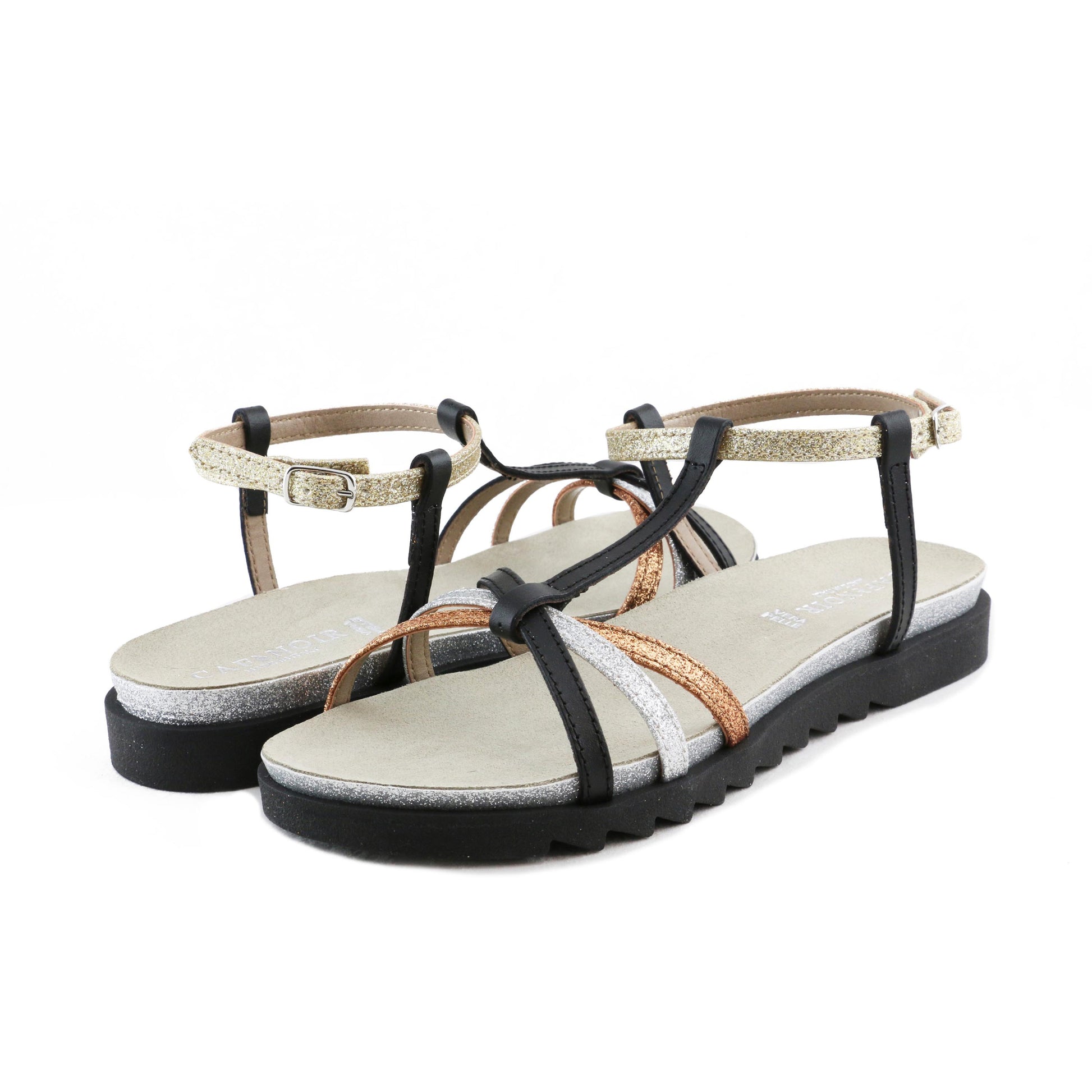 Sandalia plana negro con hebilla GH913 de Café Noir - GH913-20-2.jpg