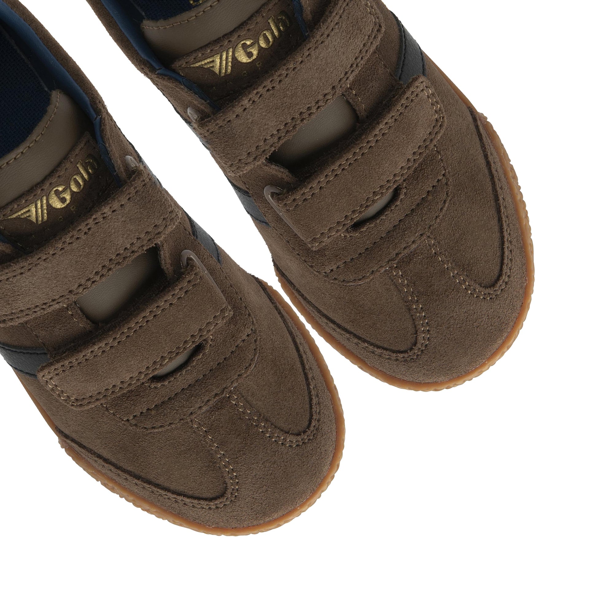 Deportiva ante marrón con velcro HARRIERVEL de Gola