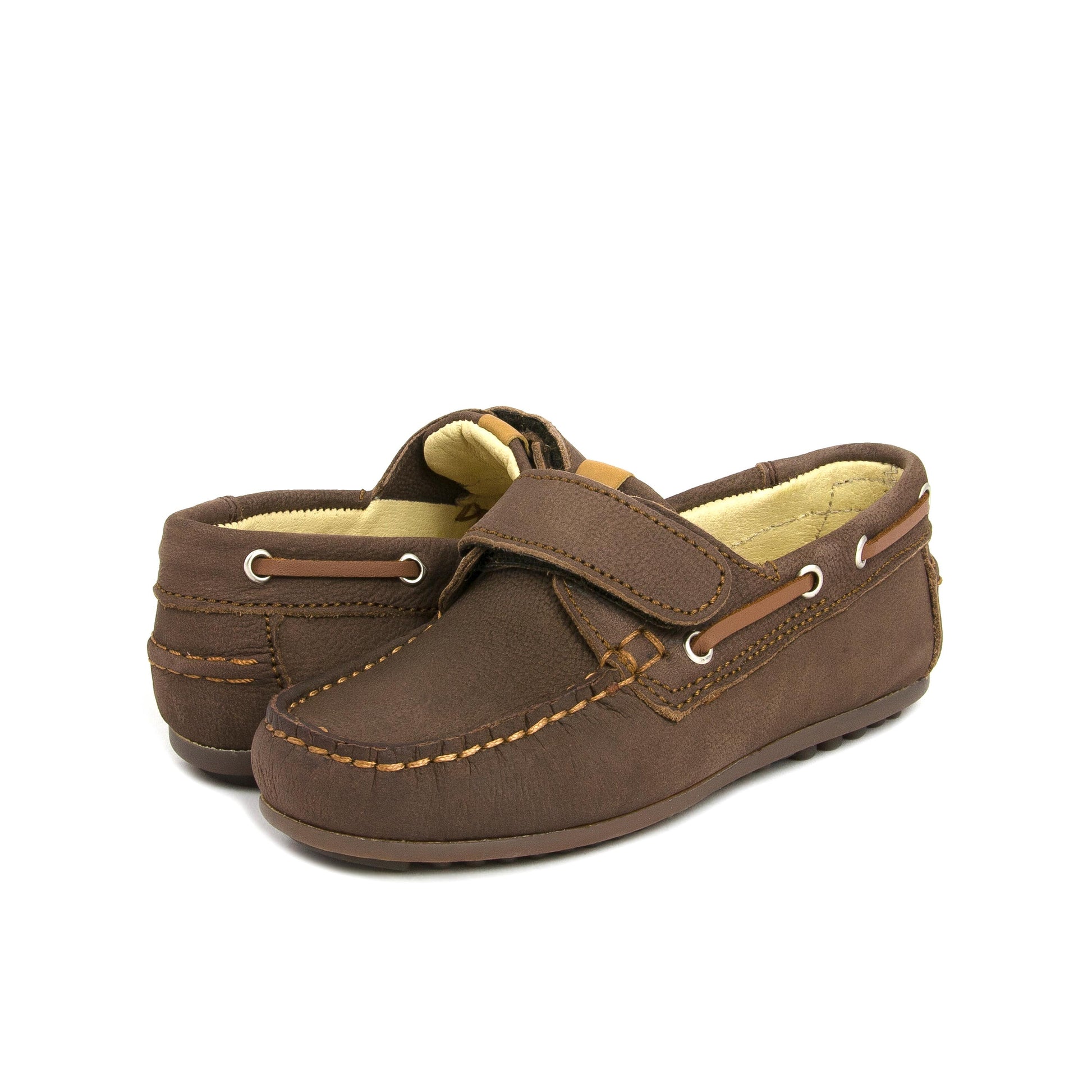 Náutico bombé marrón de verano con velcro KARAVEL Jeromín - KARAVEL-139-2.jpg