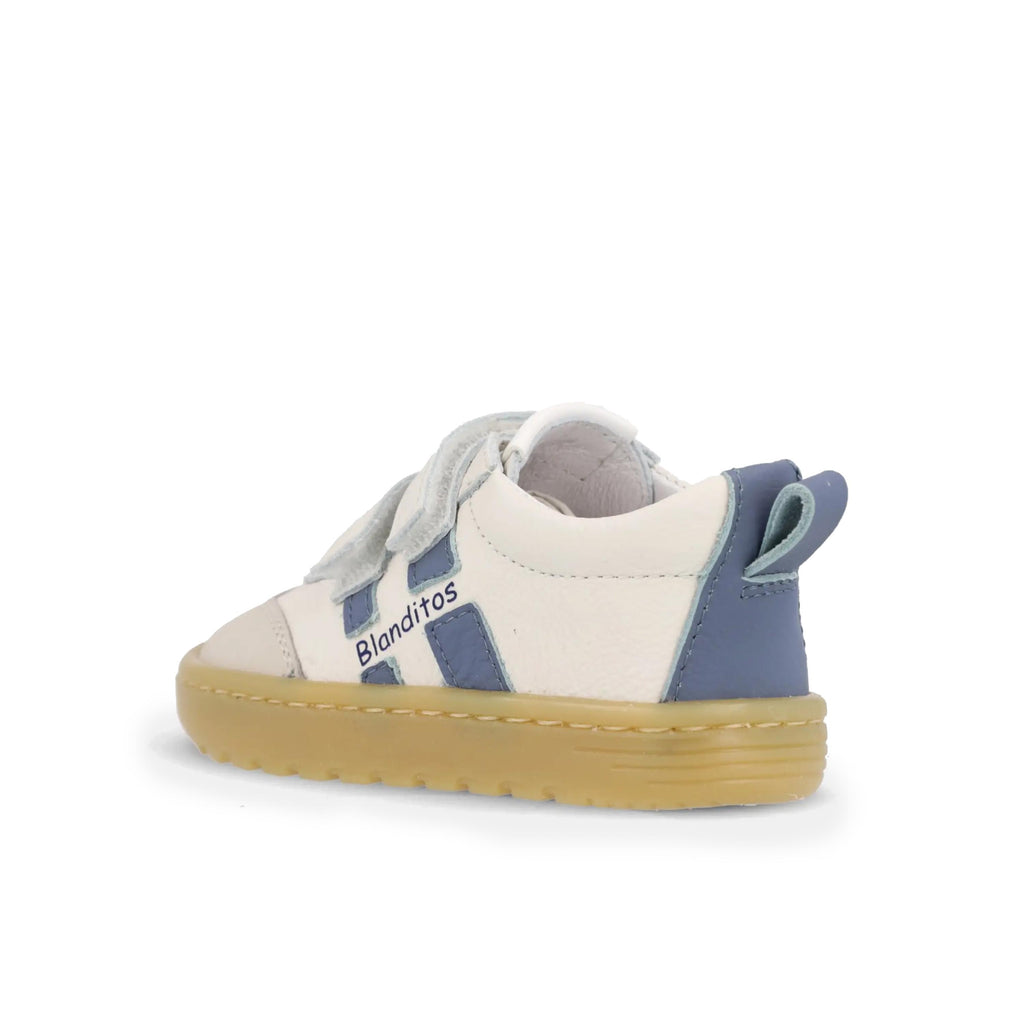 Deportiva barefoot crudo/celeste LISBOA Blanditos