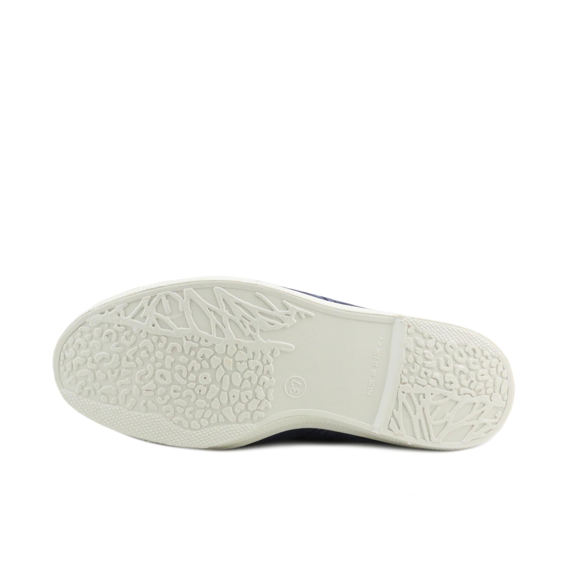 Zapatilla azul de cordón y elástico LONA102 Natural World - LONA102-130-4.jpg