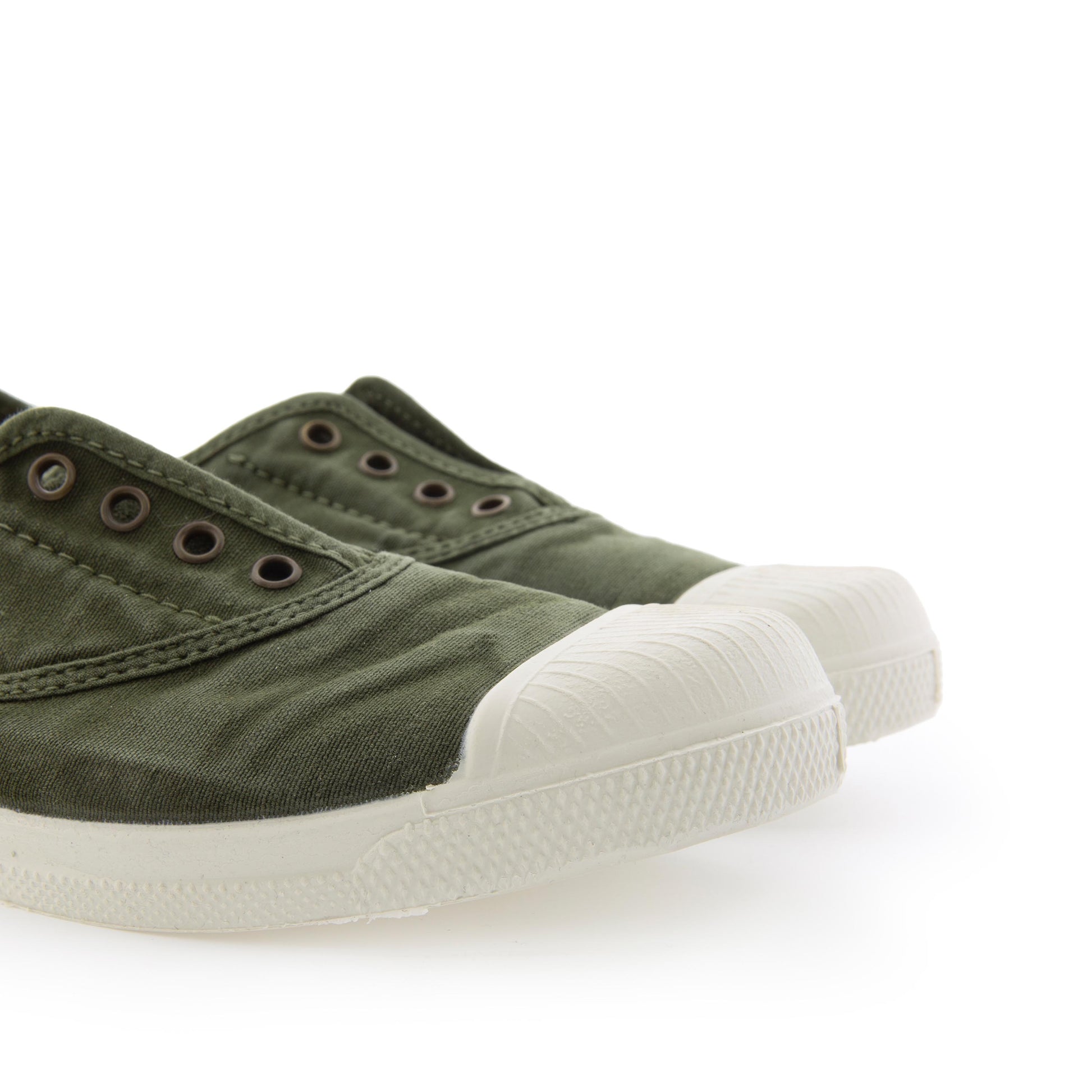 Zapatilla kaki de cordón y elástico LONA102 Natural World - LONA102-187-6.jpg