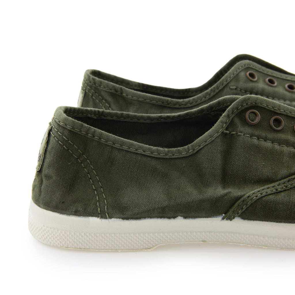 Zapatilla kaki de cordón y elástico LONA102 Natural World - LONA102-187-5.jpg