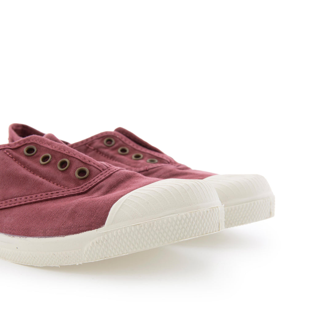 Zapatilla burdeos de cordón y elástico LONA102 Natural World - LONA102-212-6.jpg