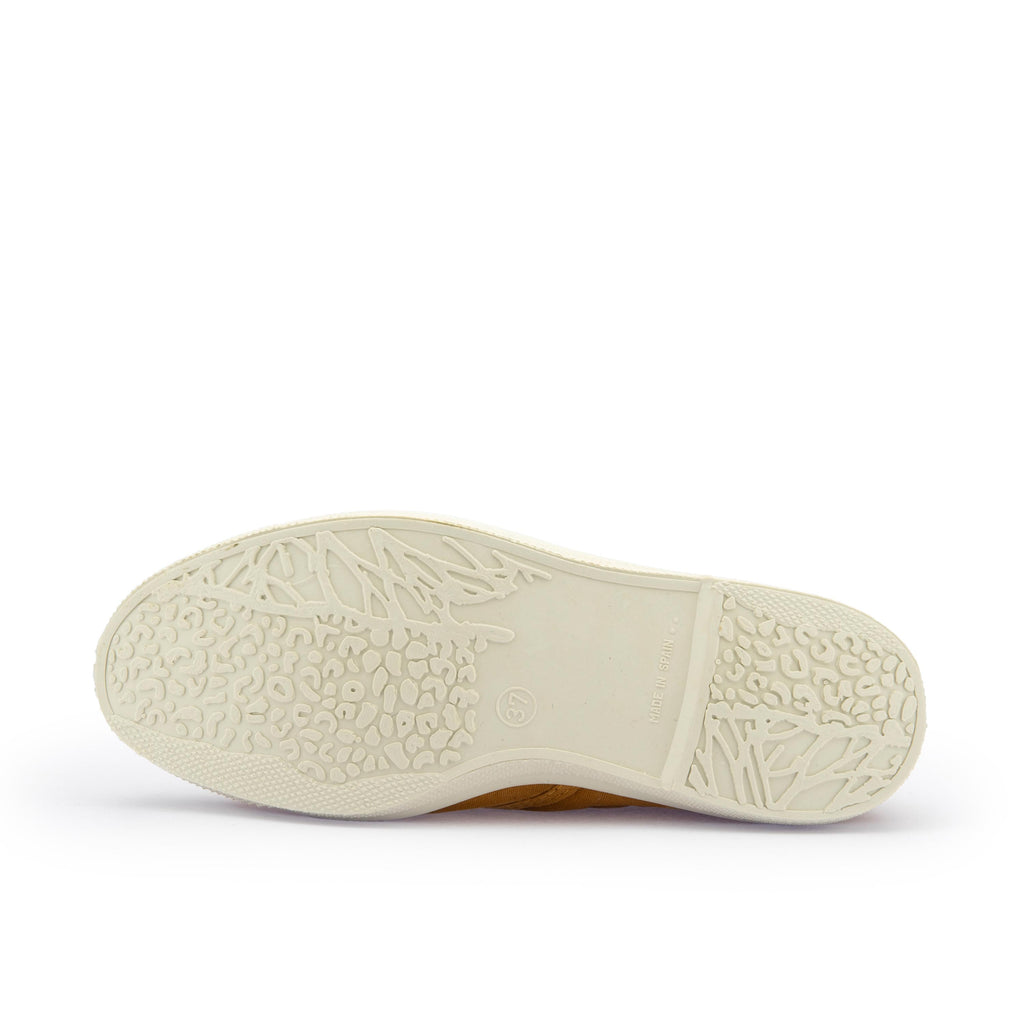 Zapatilla mostaza de cordón y elástico LONA102 Natural World - LONA102-214-4.jpg