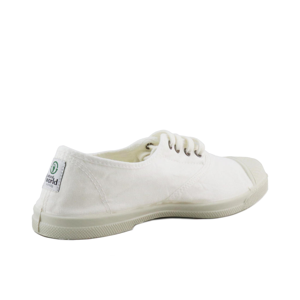 Zapatilla blanco con cordón y elástico LONA102 Natural World - LONA102-30-3.jpg