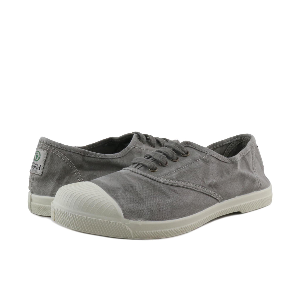 Zapatilla gris claro de elástico LONA102 Natural World - LONA102-349-2.jpg