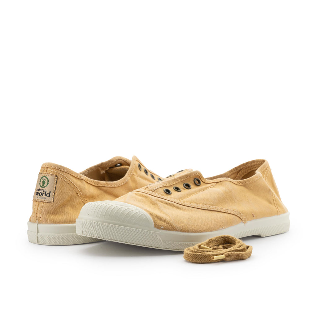 Zapatilla arcilla de cordón y elástico LONA102 Natural World - LONA102-580-2.jpg