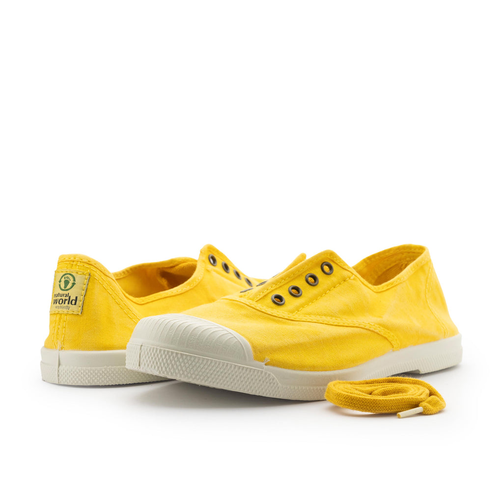 Zapatilla golden con cordón y elástico LONA102 Natural World - LONA102-581-2.jpg