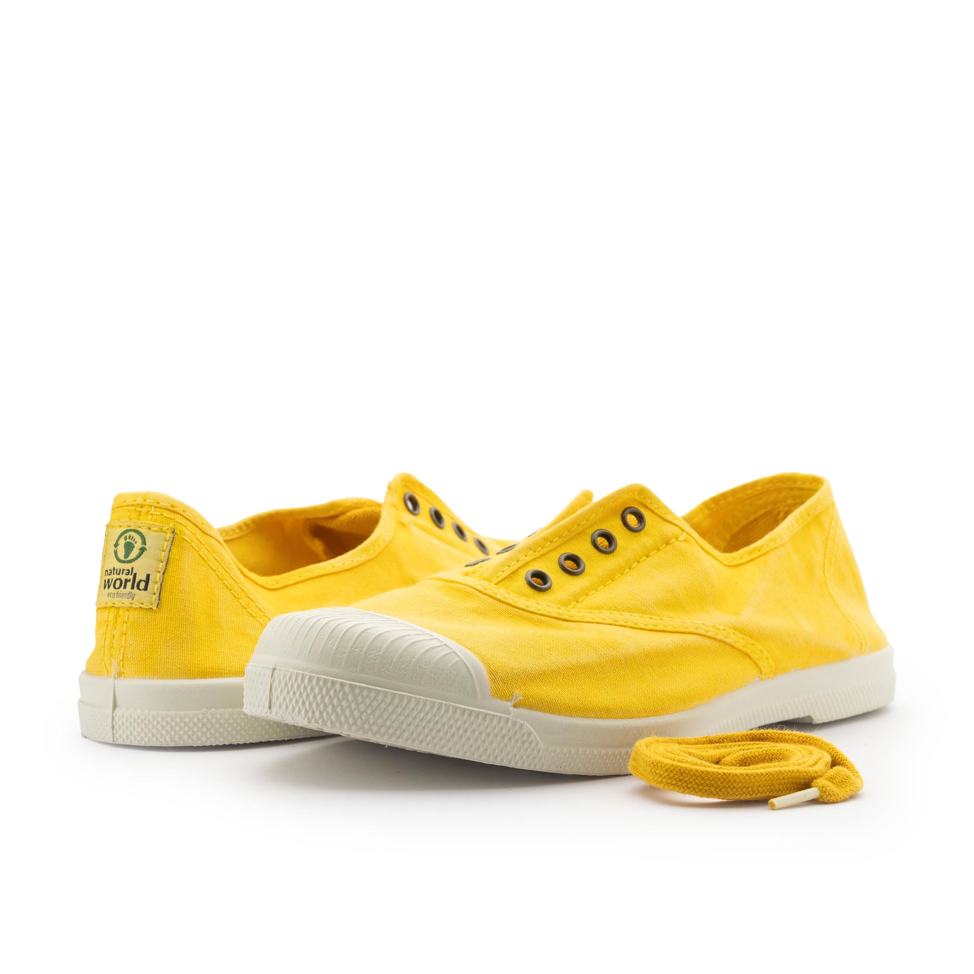 Zapatilla golden con cordón y elástico LONA102 Natural World - LONA102-581-2.jpg