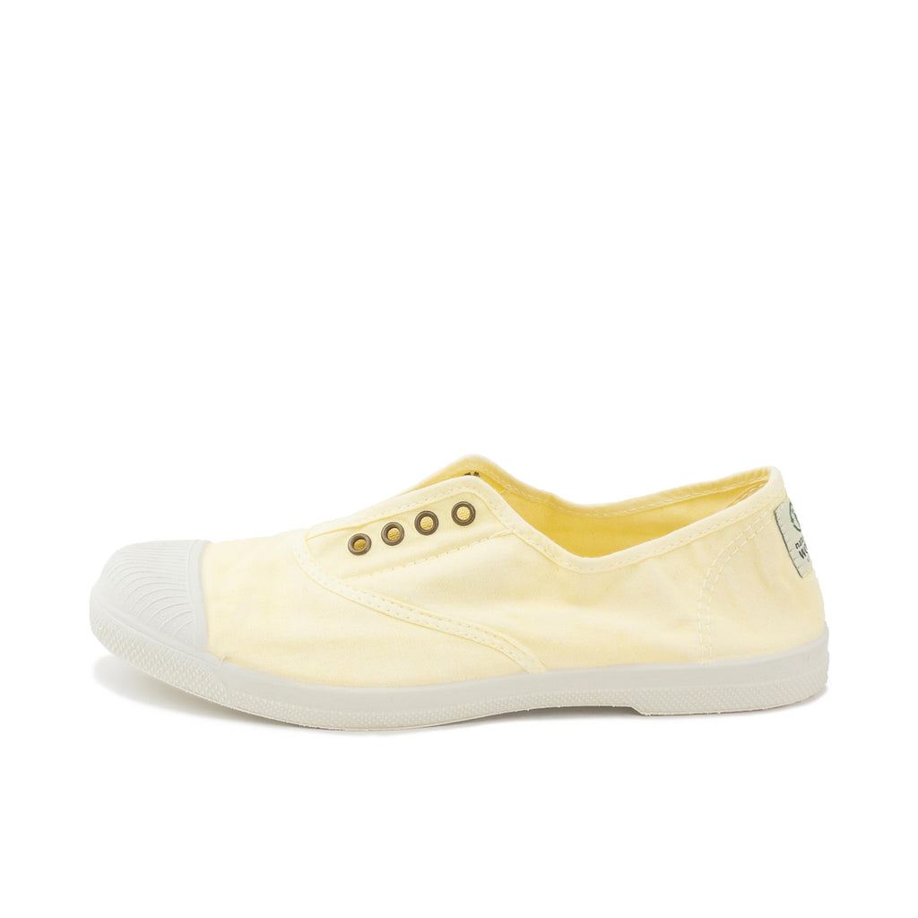 Zapatilla amarillo claro lavado LONA102 Natural World