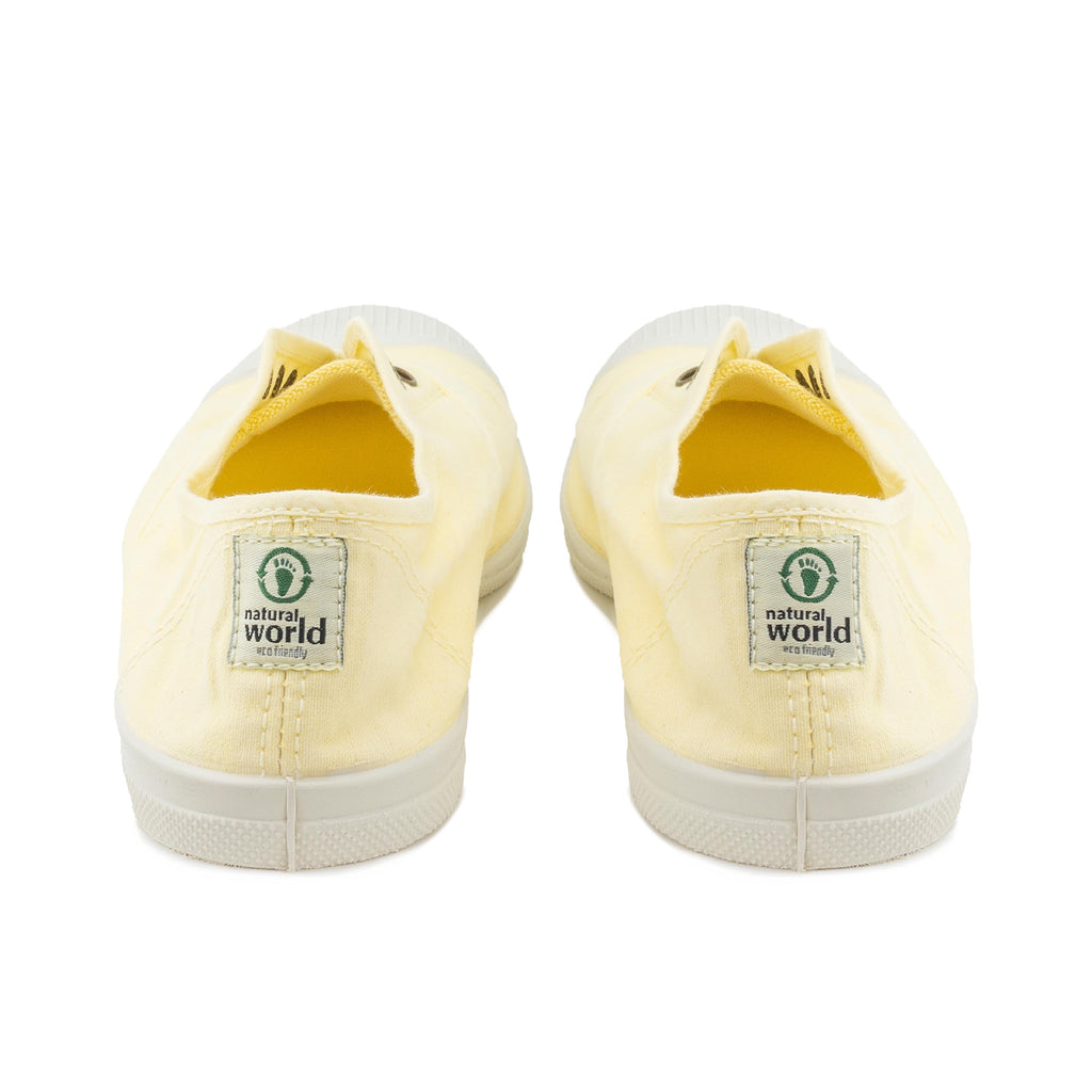 Zapatilla amarillo claro lavado LONA102 Natural World