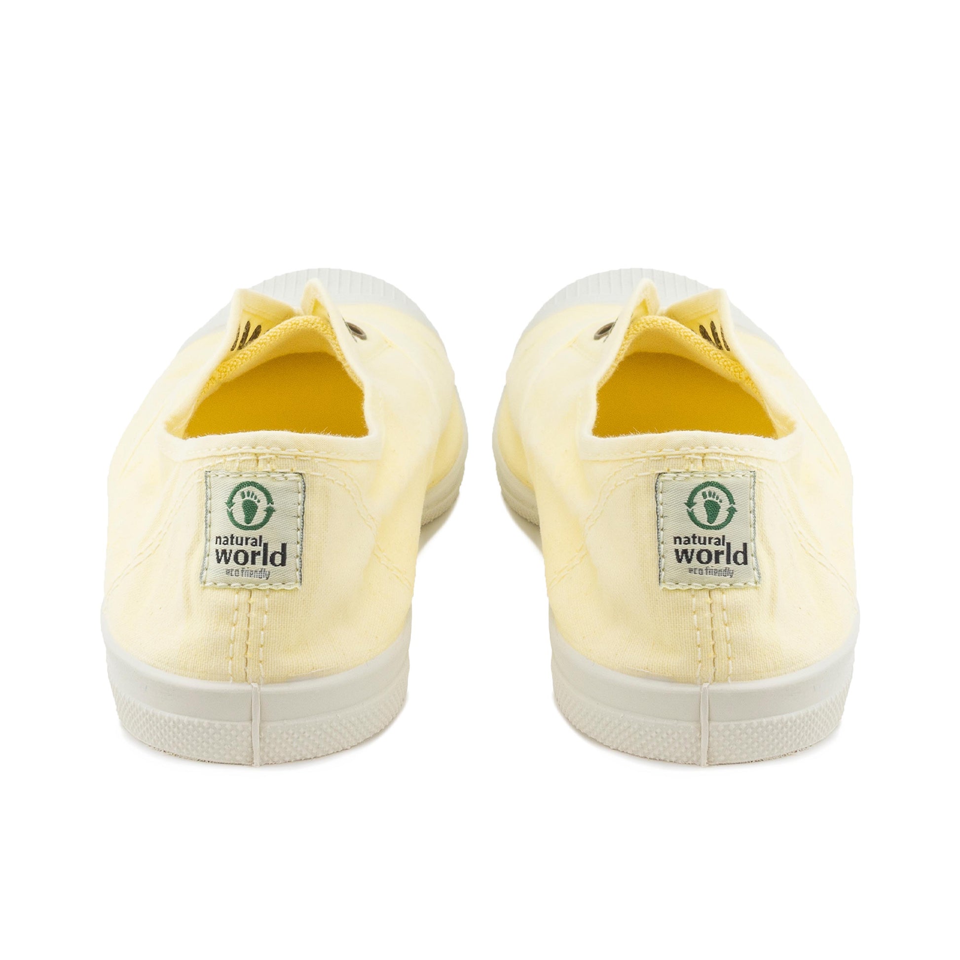Zapatilla amarillo claro lavado LONA102 Natural World
