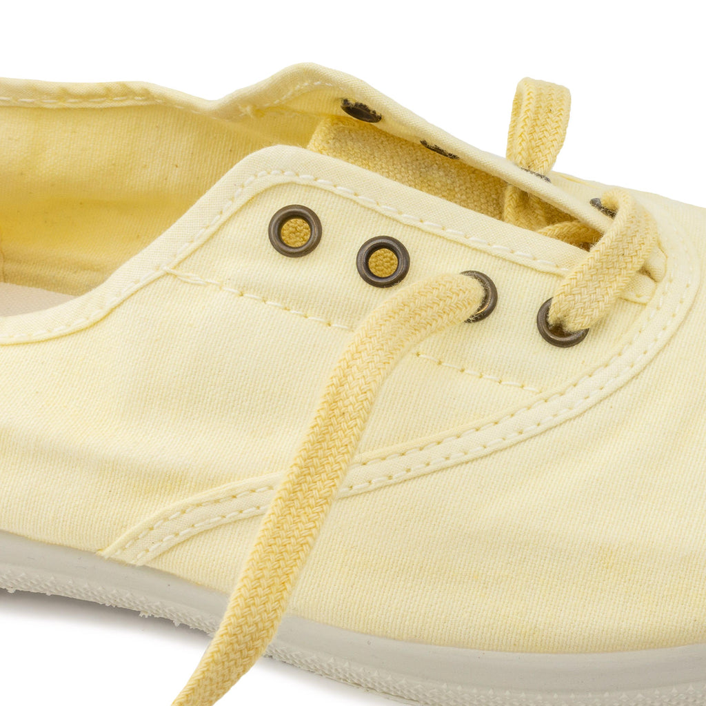 Zapatilla amarillo claro lavado LONA102 Natural World