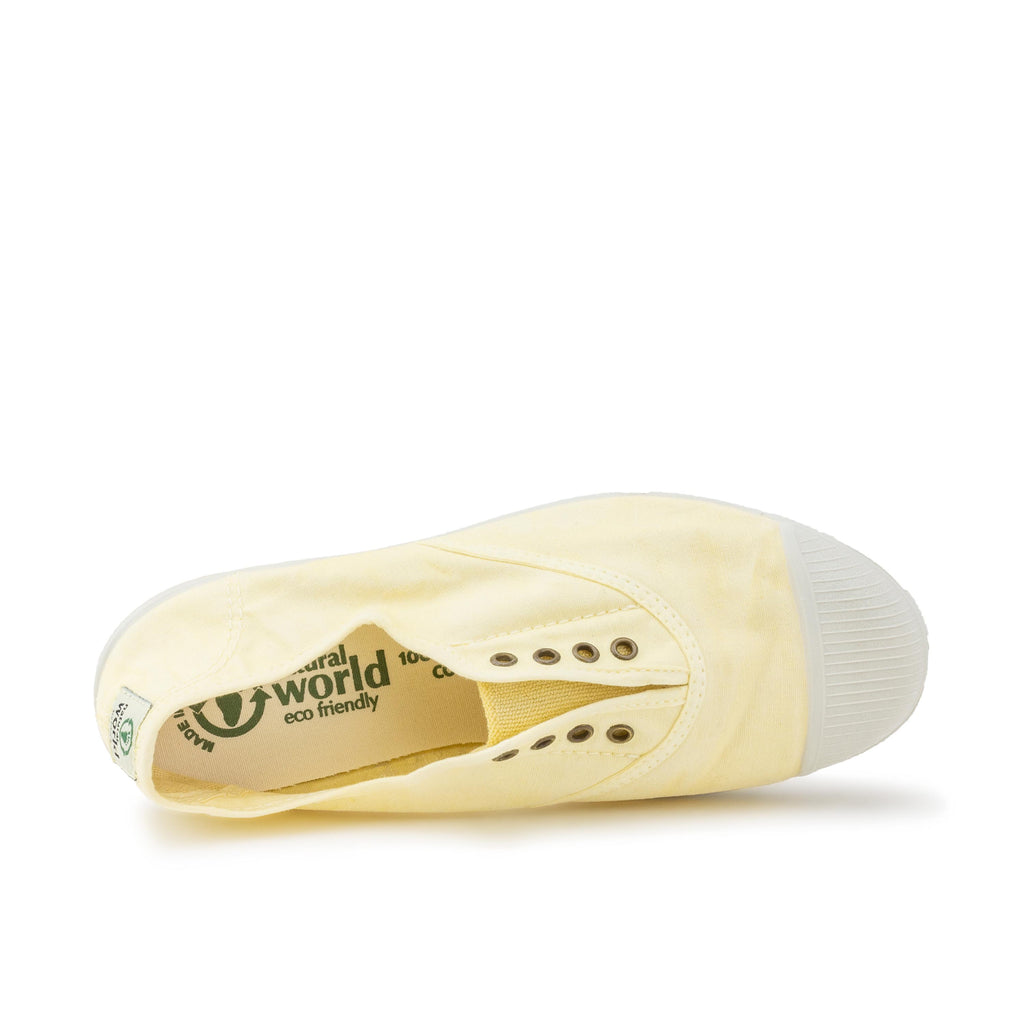 Zapatilla amarillo claro lavado LONA102 Natural World