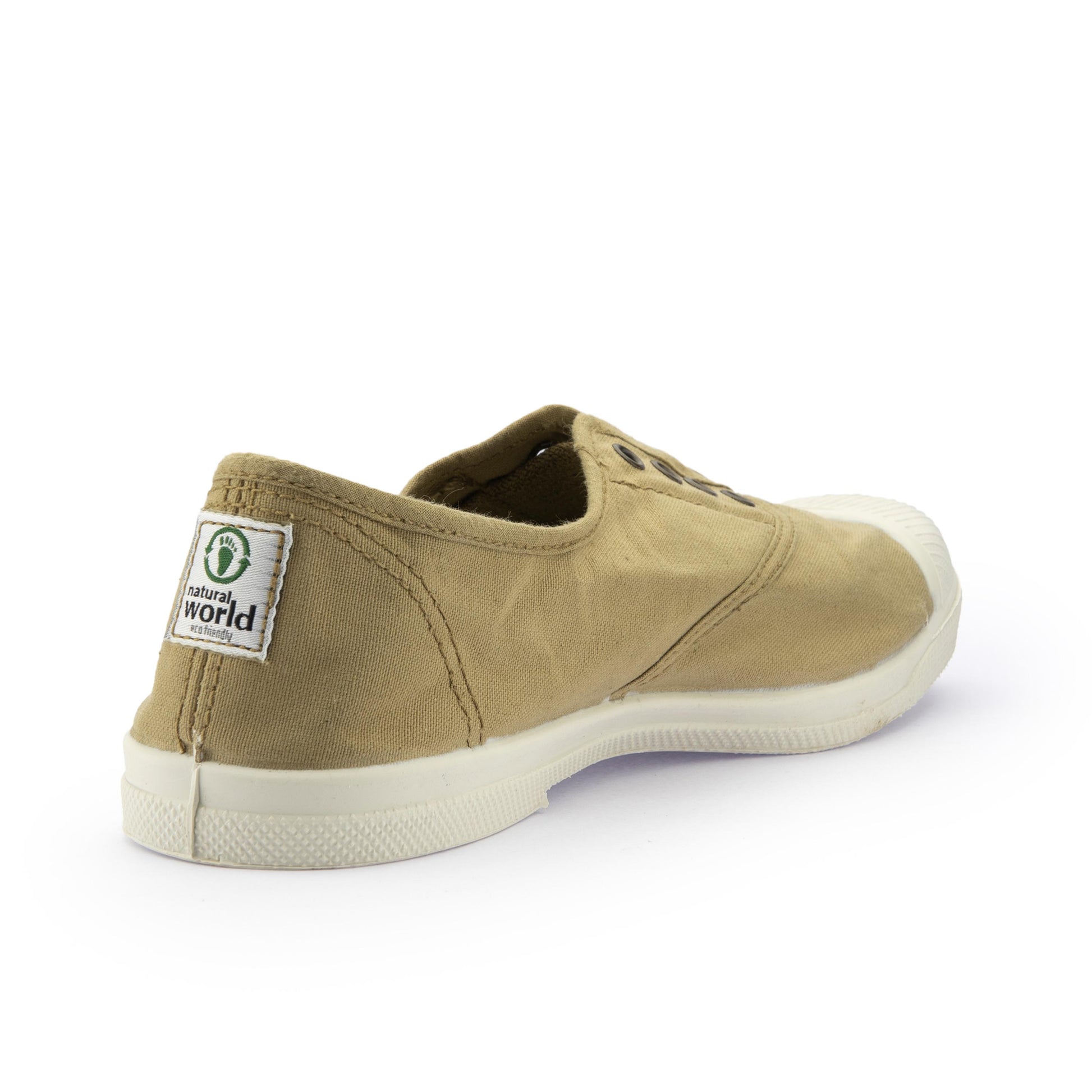 Zapatilla camel con cordón y elástico LONA102 Natural World - LONA102-67-3.jpg