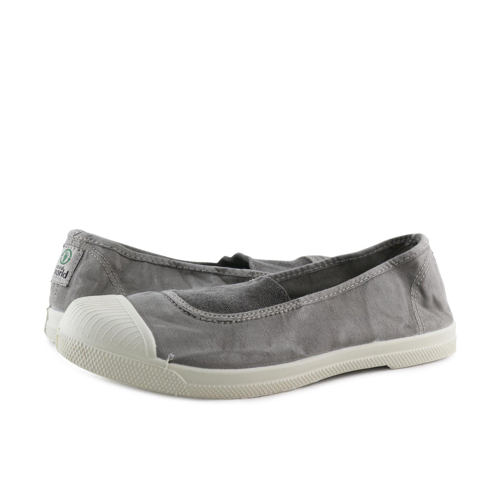 Zapatilla gris claro de elástico LONA103 Natural World - LONA103-349-2.jpg