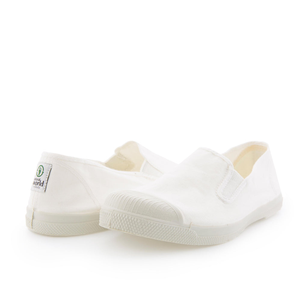 Zapatilla blanco con elástico LONA112 Natural World - LONA112-30-2.jpg