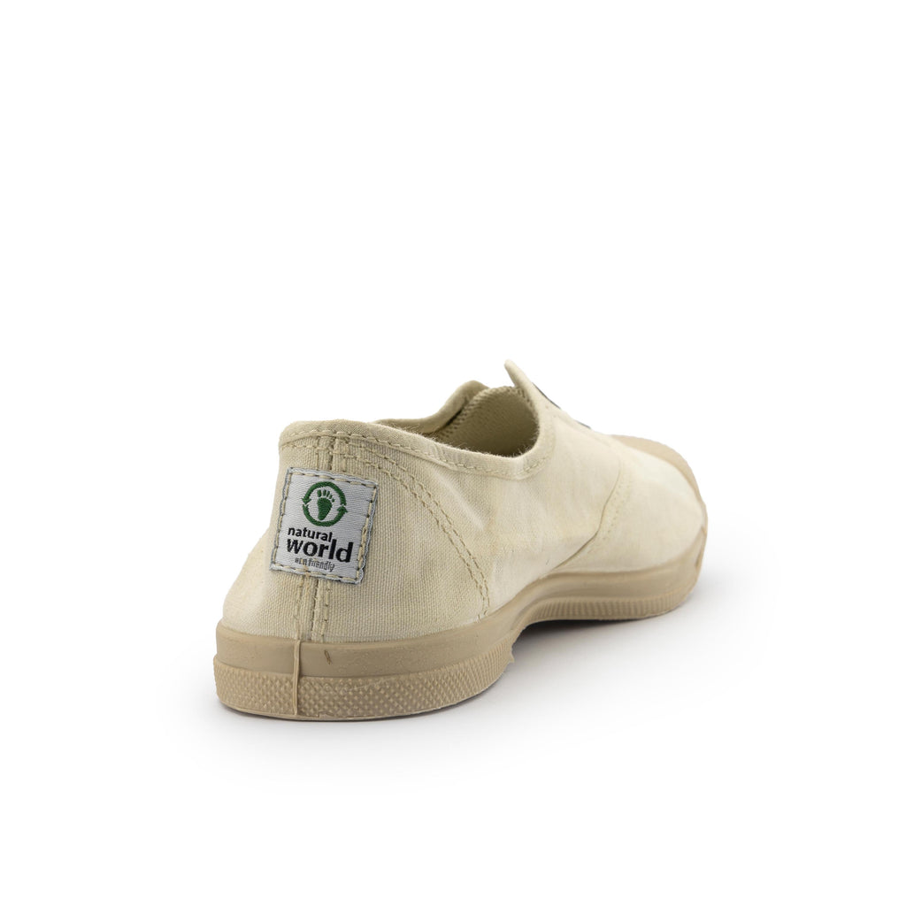 Zapatilla beige con cordón y elástico LONA133 Natural World - LONA133-161-3.jpg