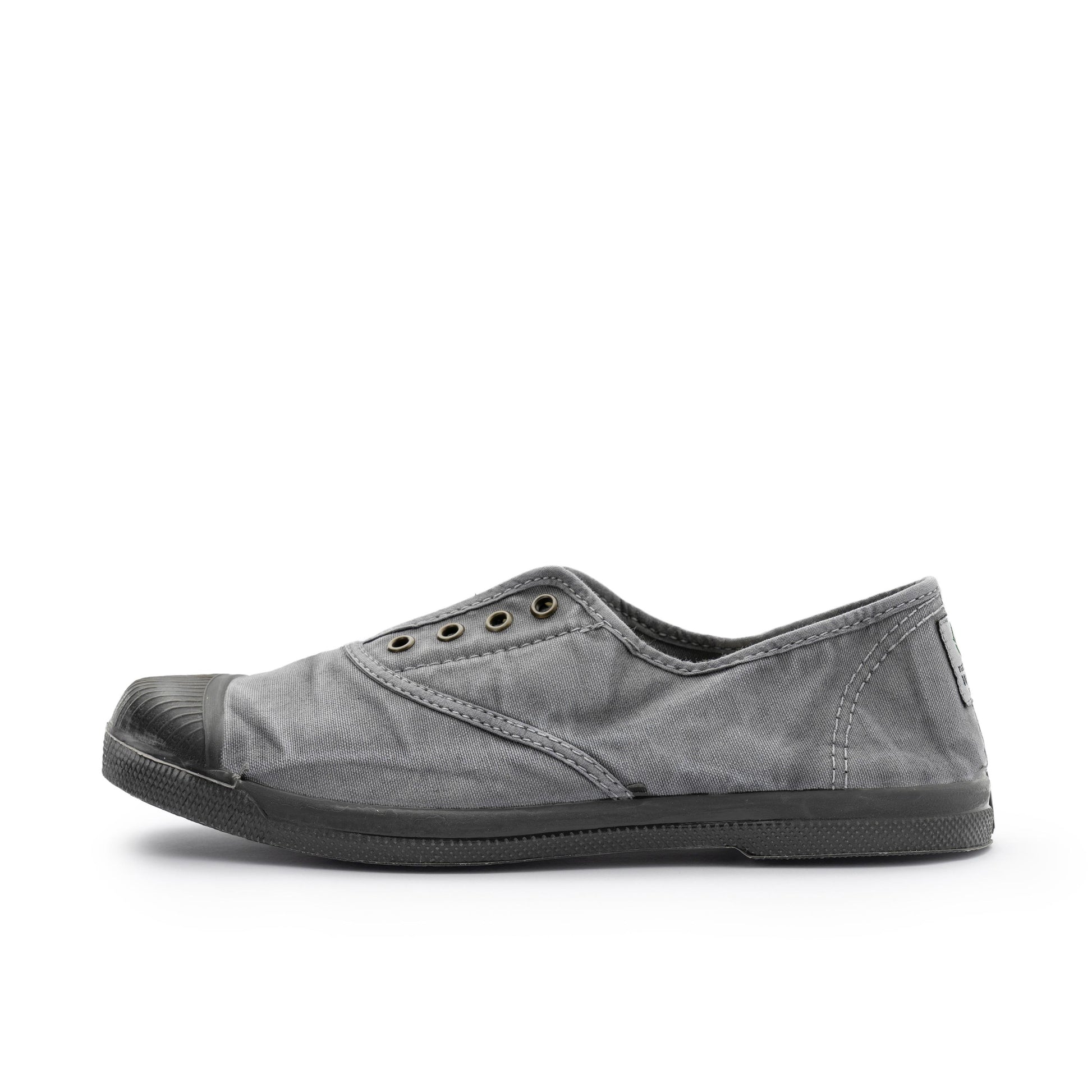 Zapatilla gris con cordón y elástico LONA133 Natural World - LONA133-162-1.jpg