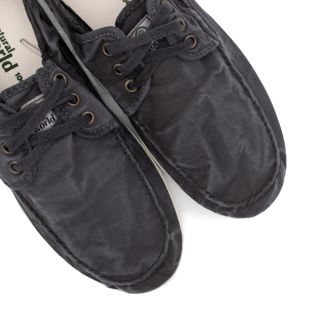 Náutico negro de verano de cordón LONA303 Natural World - LONA303-144-6.jpg