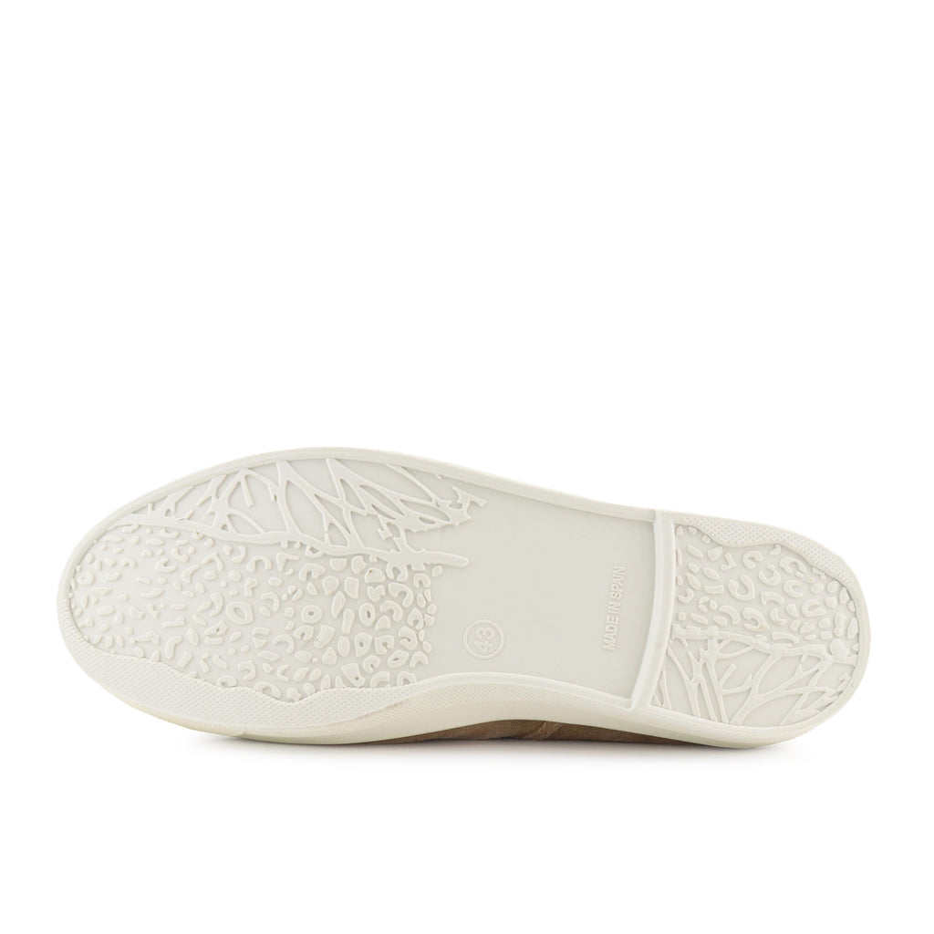 Zapatilla beige de cordón y elástico LONA3102 Natural World - LONA3102-129-4.jpg