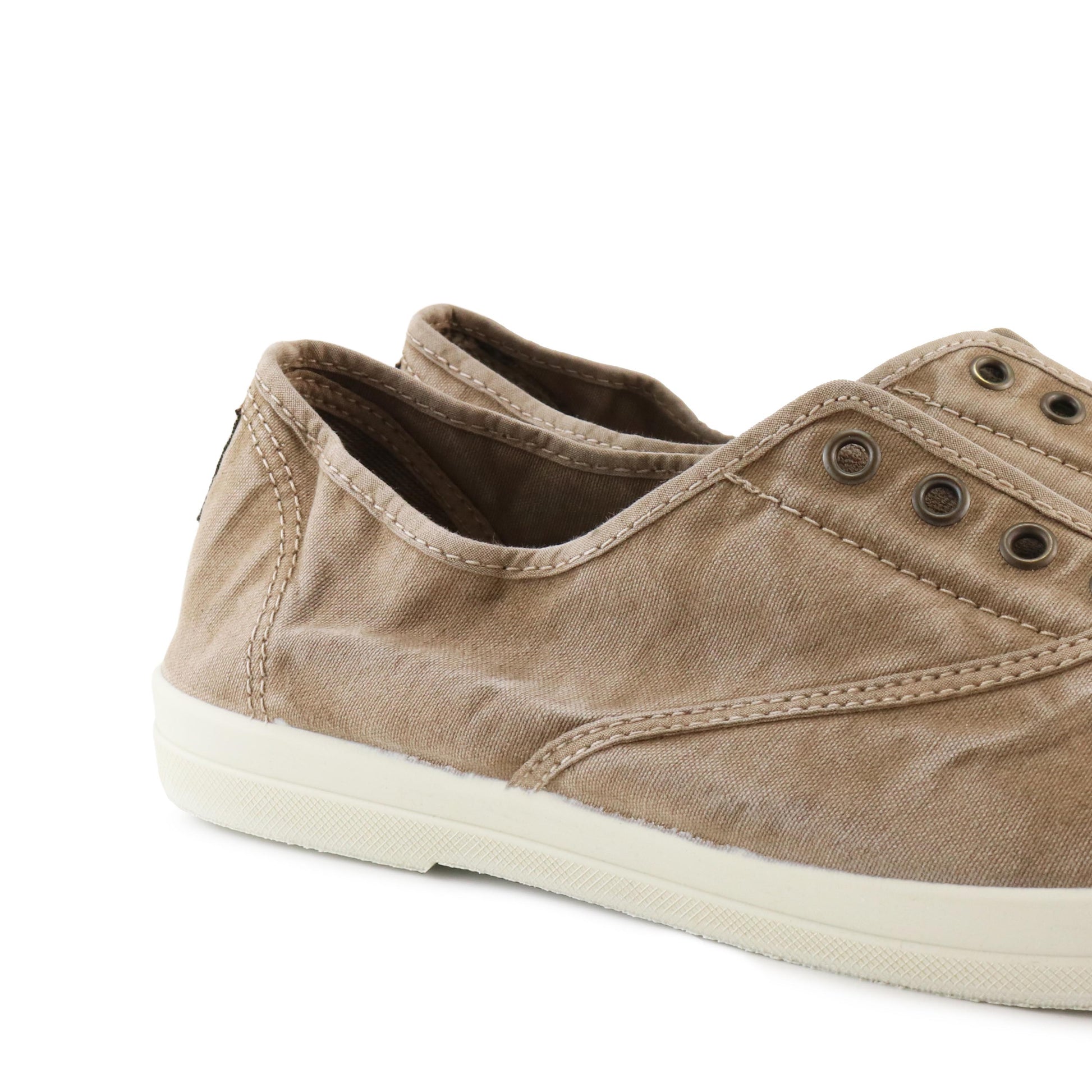 Zapatilla beige de cordón y elástico LONA3102 Natural World - LONA3102-129-5.jpg