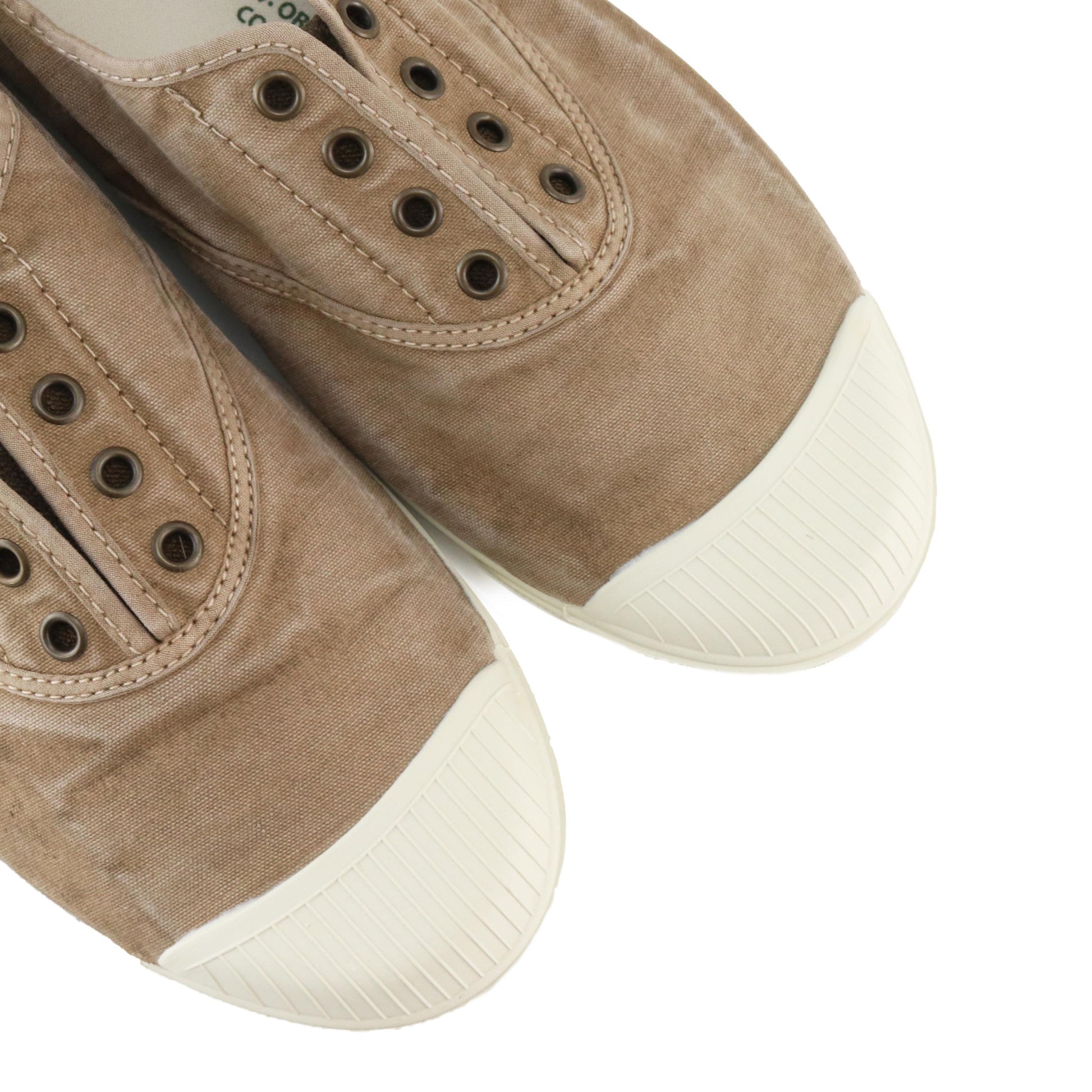 Zapatilla beige de cordón y elástico LONA3102 Natural World - LONA3102-129-6.jpg